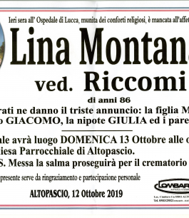 Lina Montanari ved. Riccomi